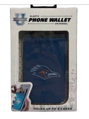 UTSA Roadrunners Elastic Phone Wallet - NCAA Licensed, Universal Fit